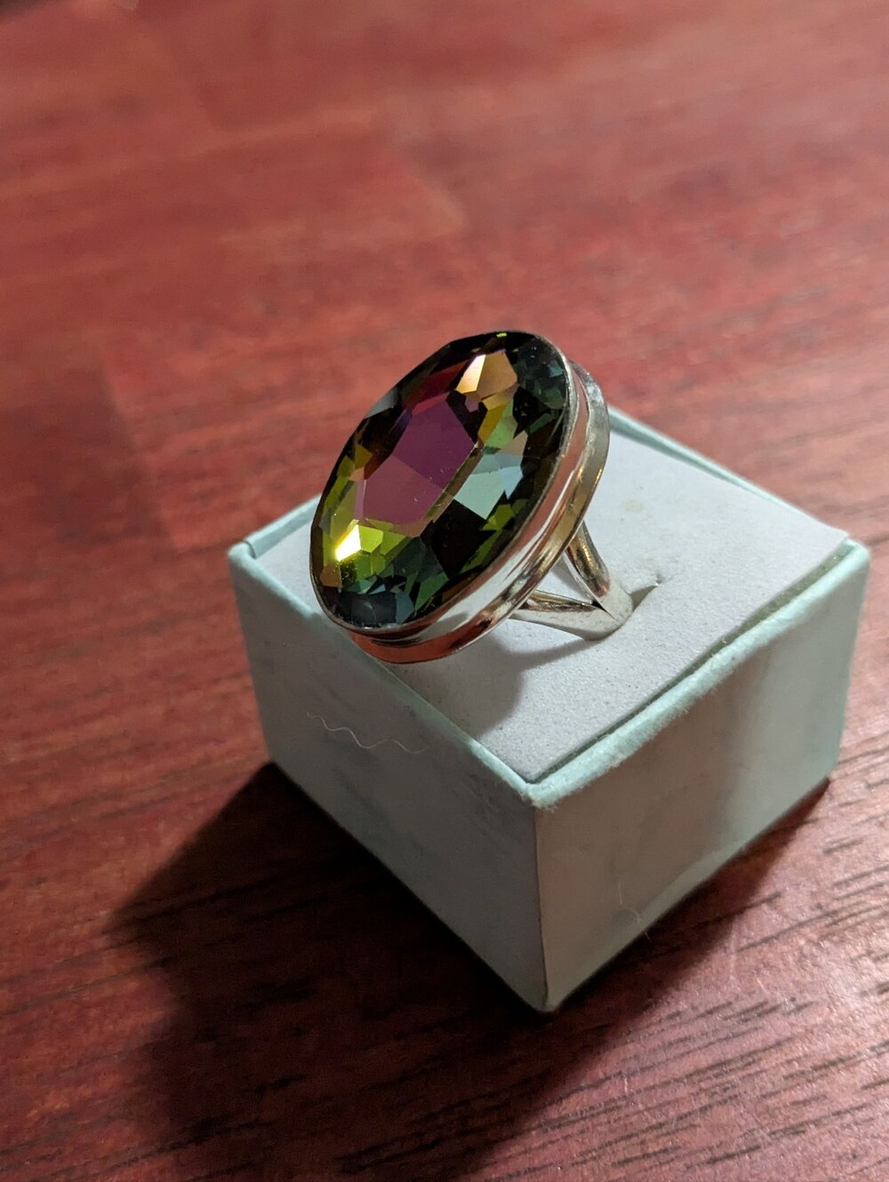 Handcrafted Mystic Topaz Oval Ring (6)